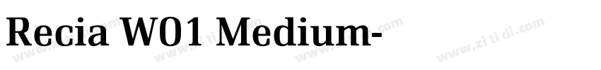 Recia W01 Medium字体转换
